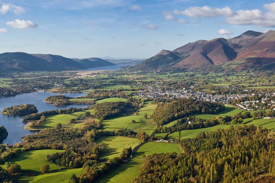 Wide View of the Keswick in Lake District